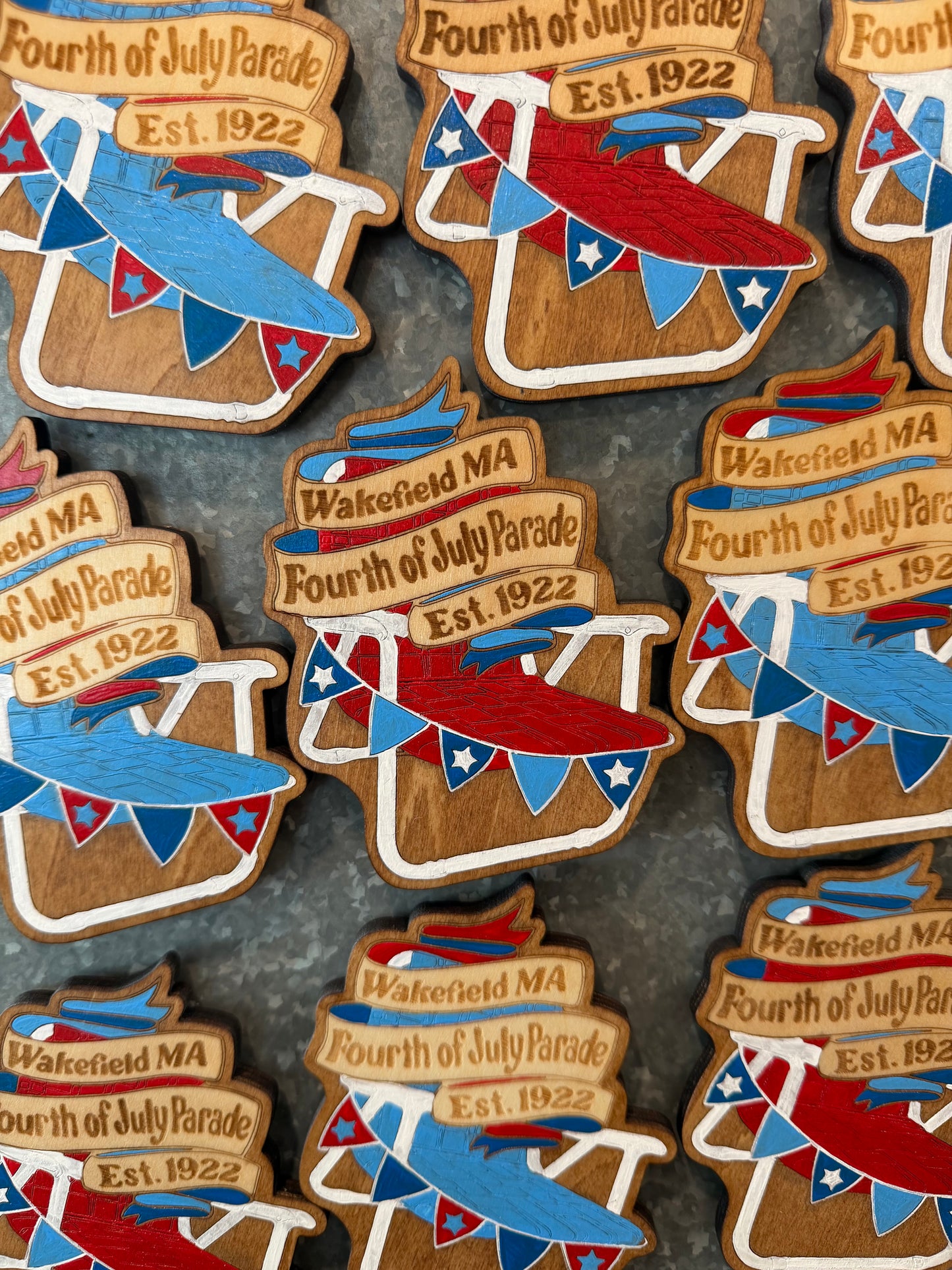 Wakefield Fourth of July Lawn Chair Magnet