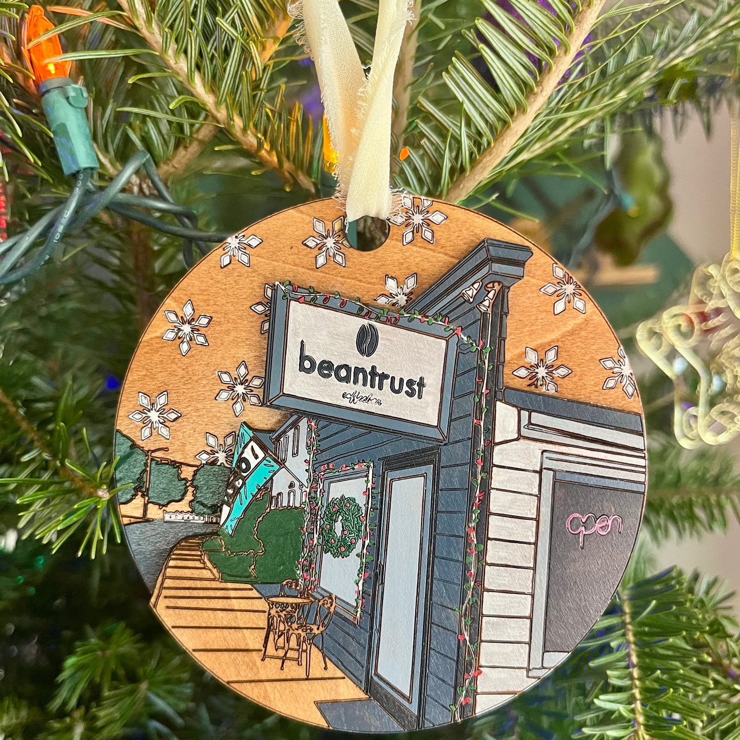 Bean Trust Coffee Bar Ornament MADE TO ORDER ONLY