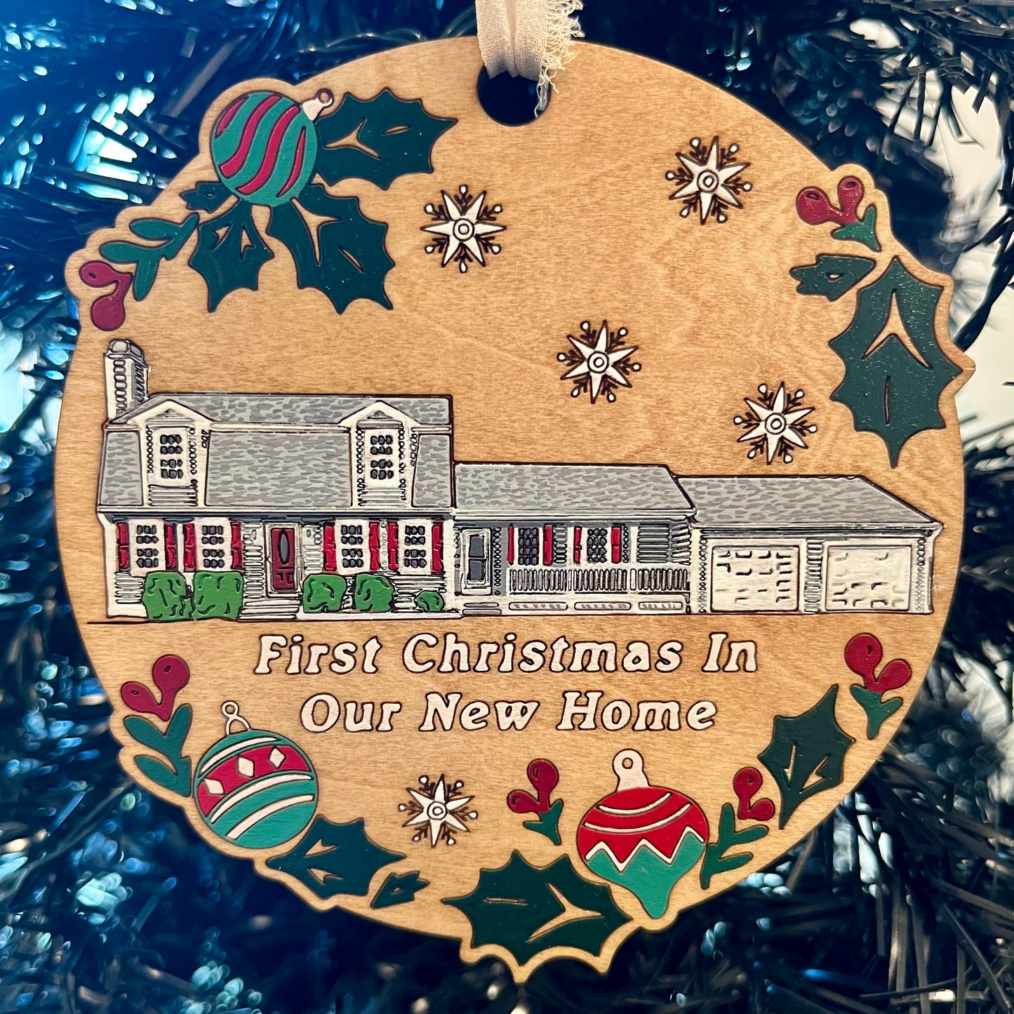 Custom Home Christmas Ornament