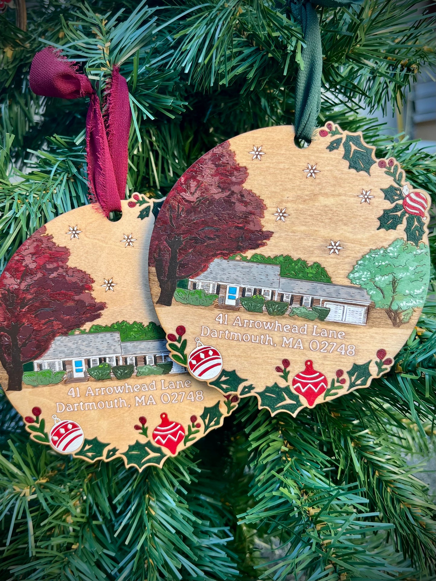 Custom Home Christmas Ornament