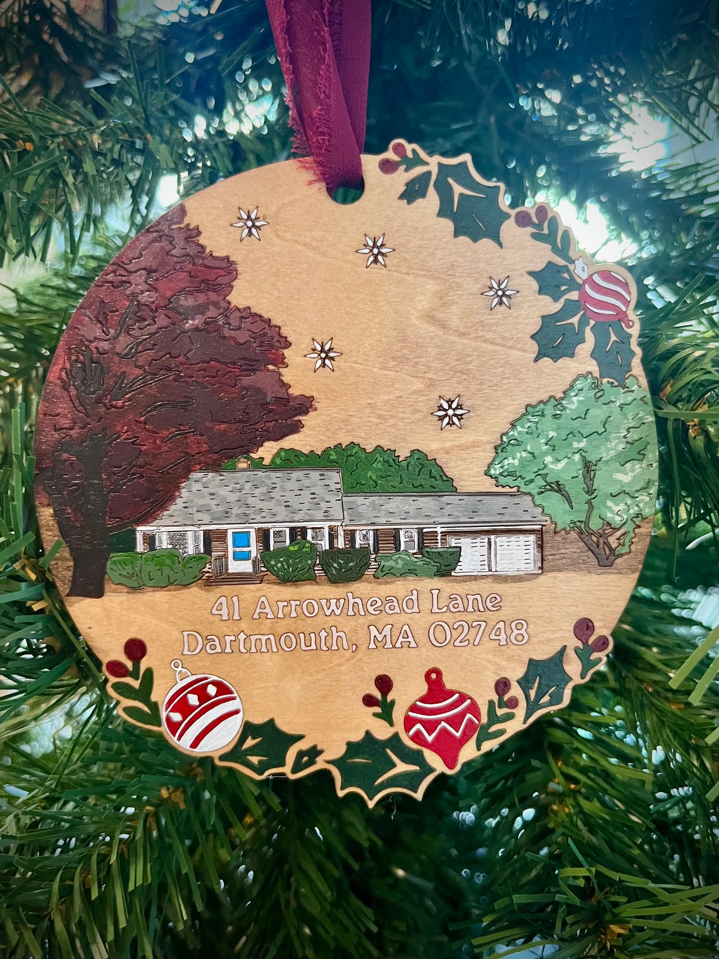 Custom Home Christmas Ornament