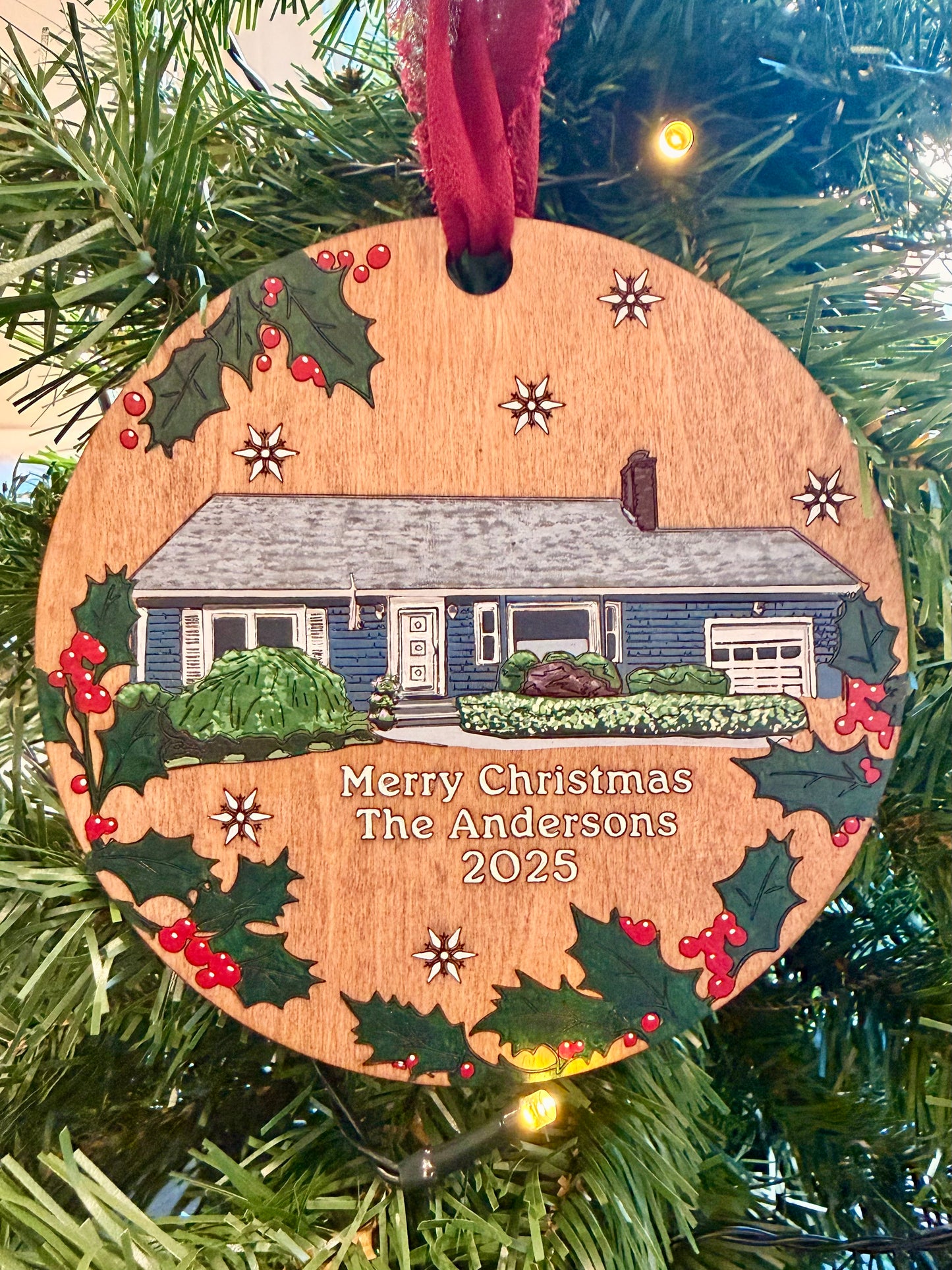 Custom Home Christmas Ornament