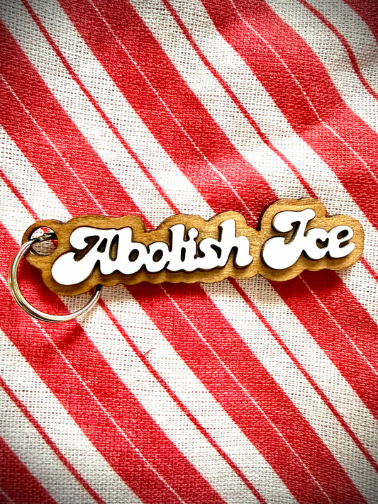 Abolish Ice Wooden Key Chain