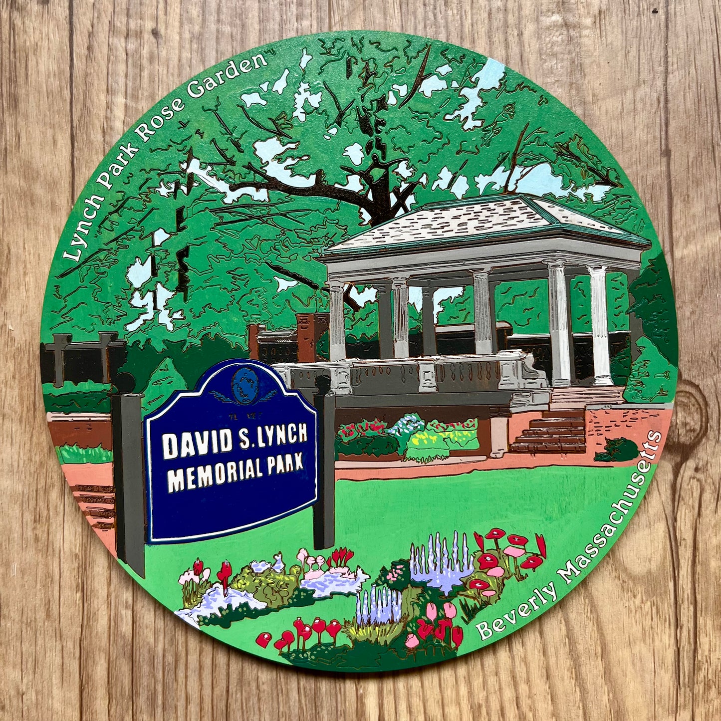 Lynch Park Rose Garden Plaque 7.25" diameter